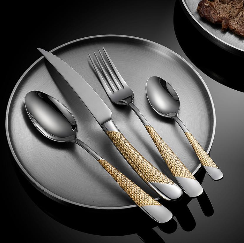 Drillan Cutlery Set – 304 Stainless Steel Luxury Textured Design