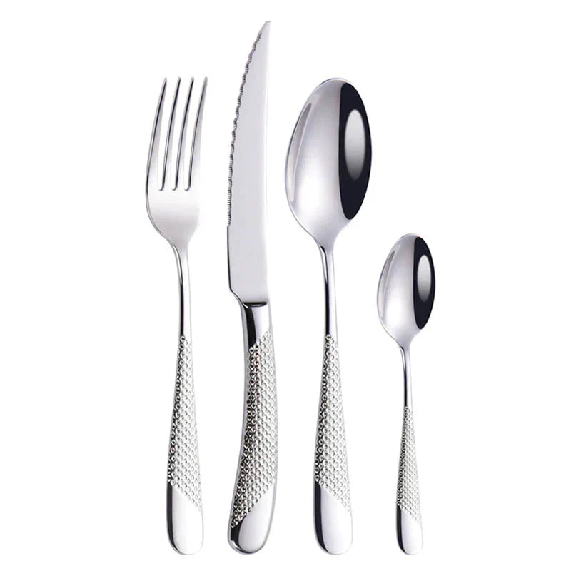 Drillan Cutlery Set – 304 Stainless Steel Luxury Textured Design