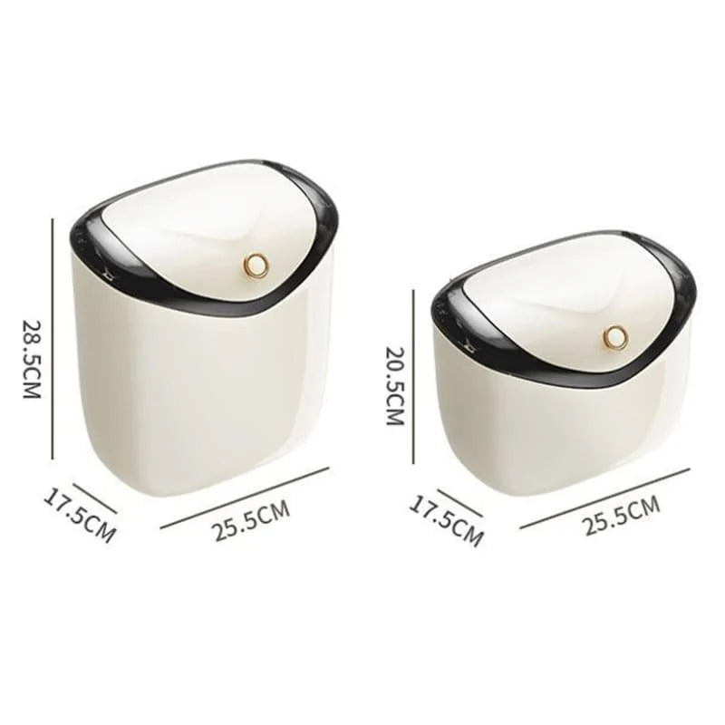 Dual-Mount Trash Bin for Kitchen and Bathroom Lattea