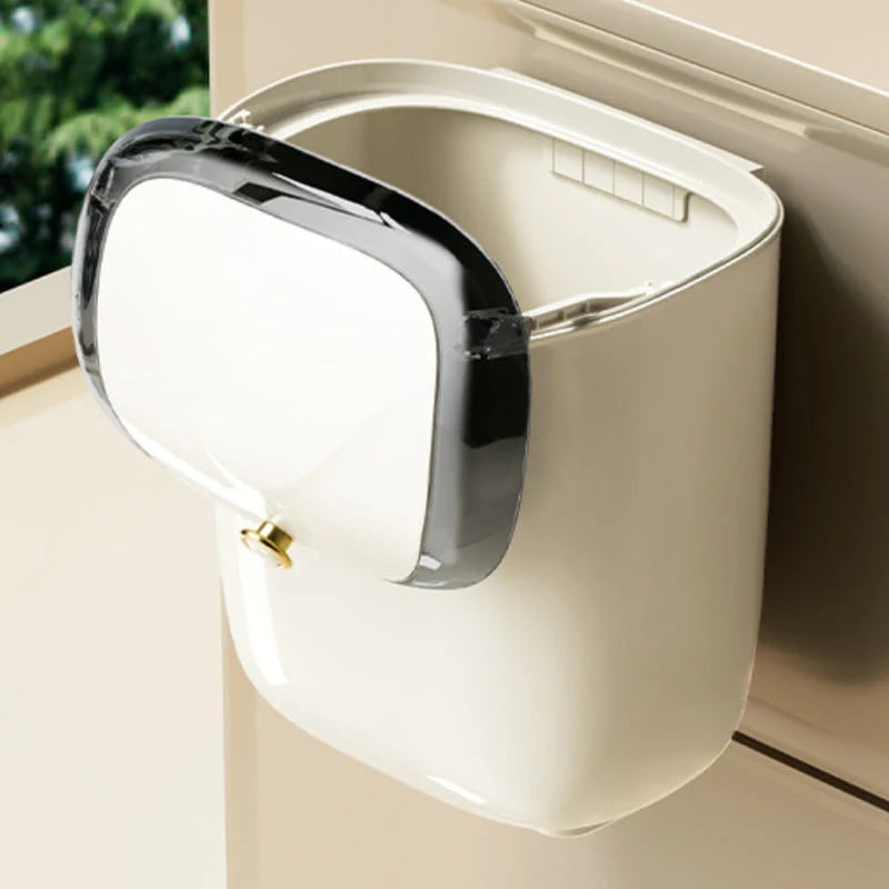 Dual-Mount Trash Bin for Kitchen and Bathroom Lattea