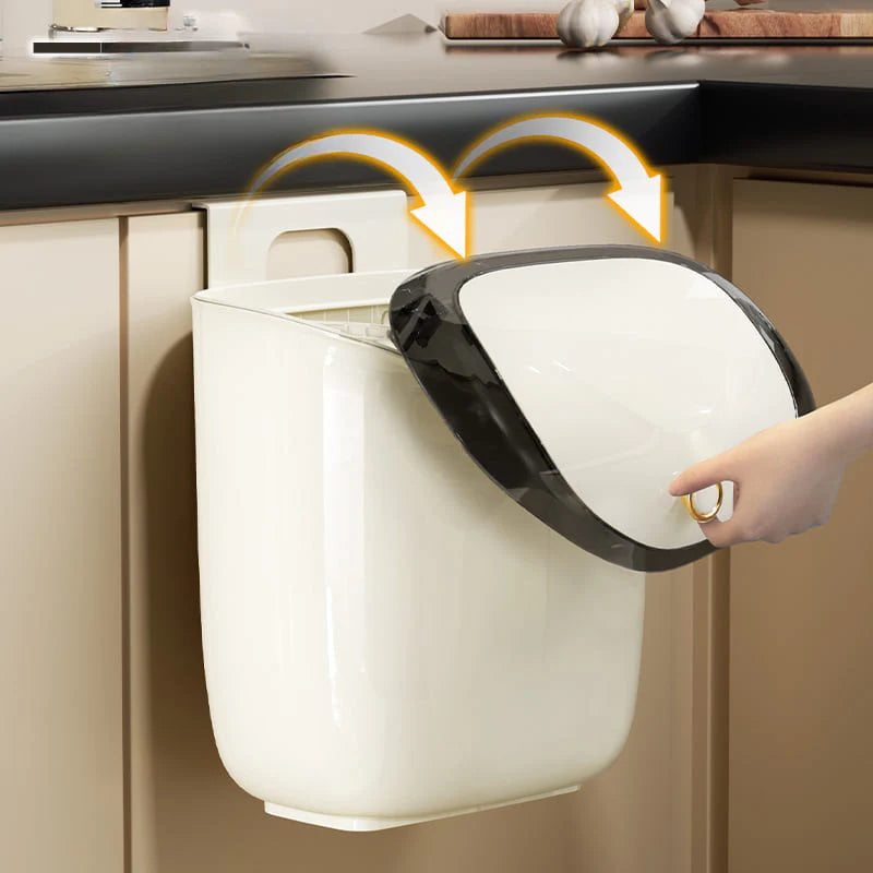 Dual-Mount Trash Bin for Kitchen and Bathroom Lattea