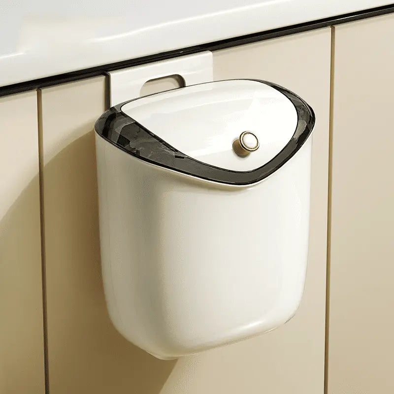 Dual-Mount Trash Bin for Kitchen and Bathroom Lattea