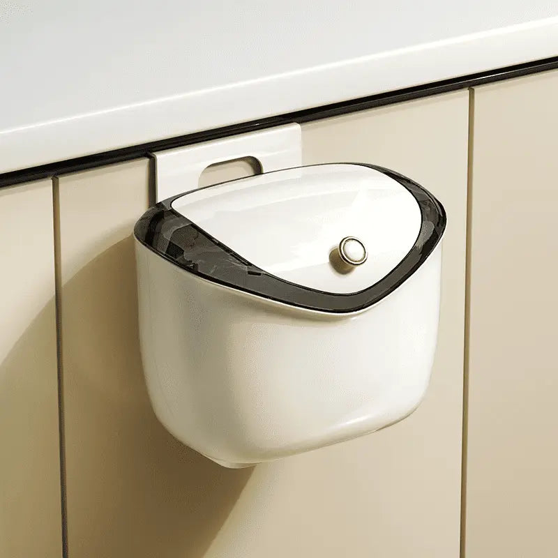 Dual-Mount Trash Bin for Kitchen and Bathroom Lattea