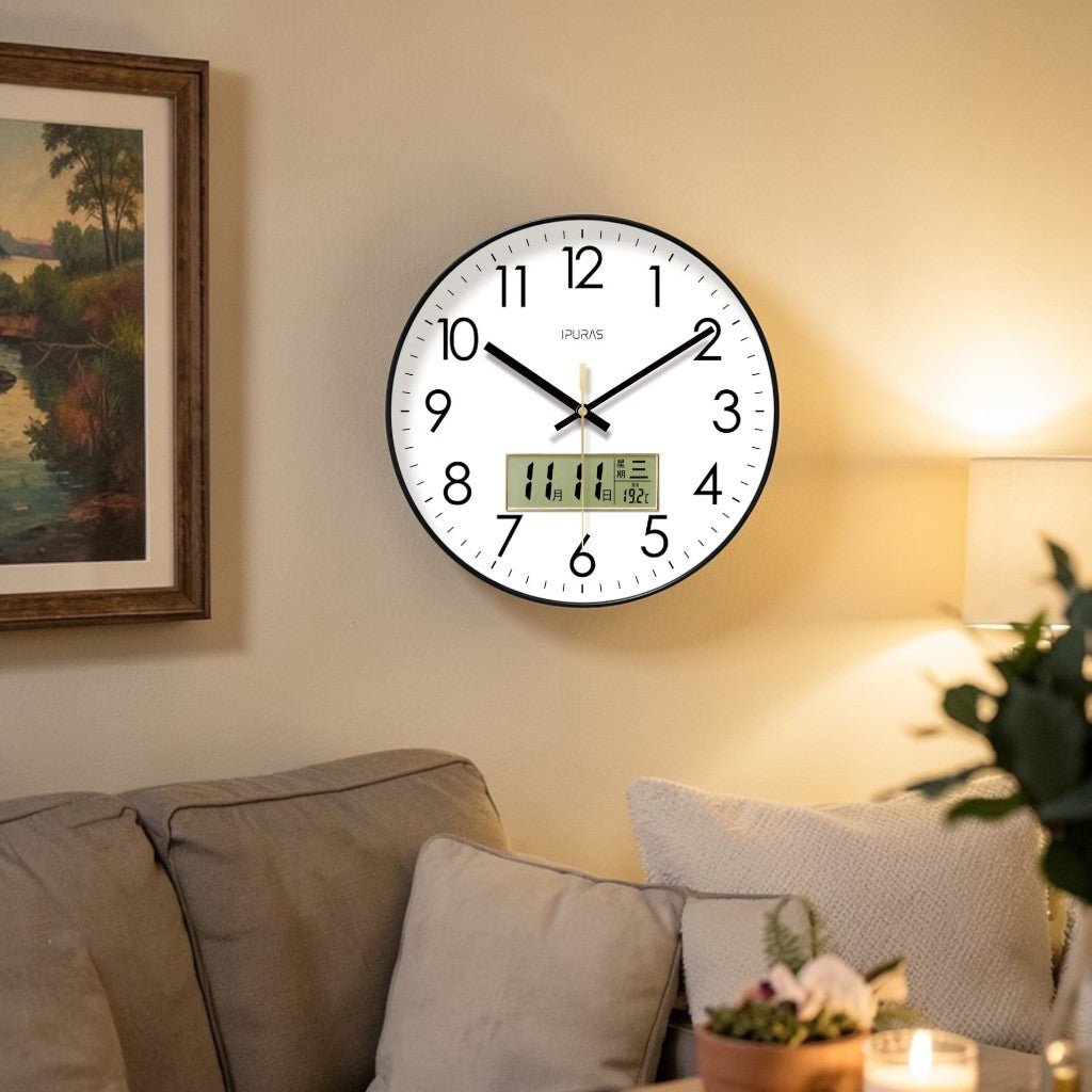 EcoDial Smart Wall Clock with Thermometer - Lattea Global