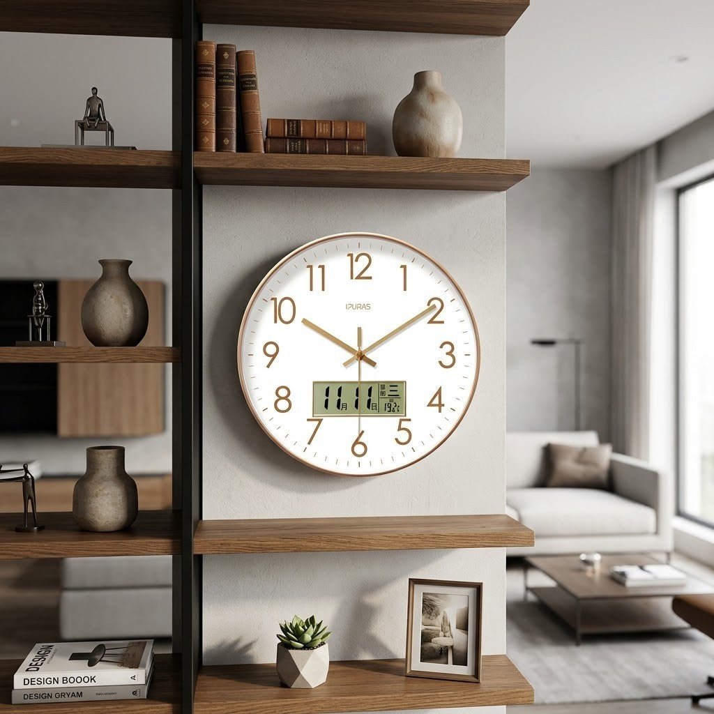 EcoDial Smart Wall Clock with Thermometer - Lattea Global