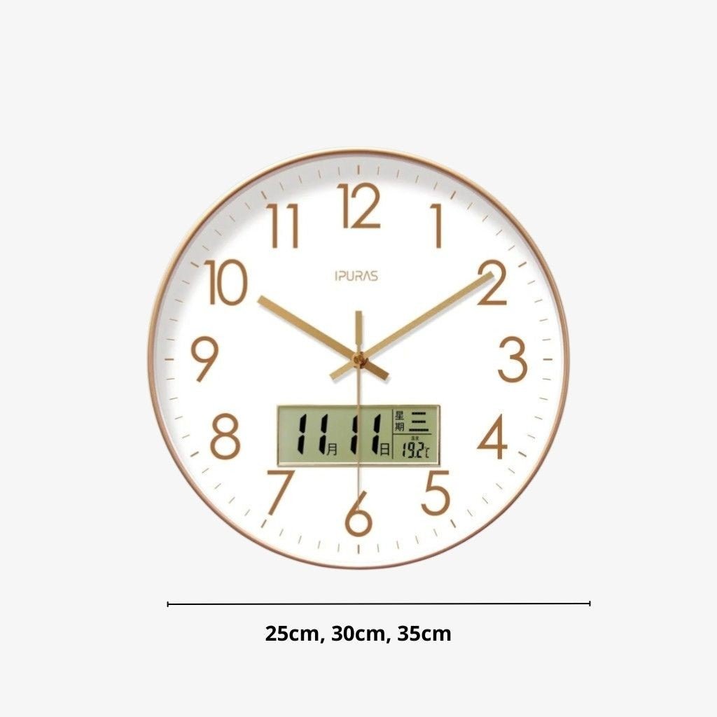 EcoDial Smart Wall Clock with Thermometer - Lattea Global