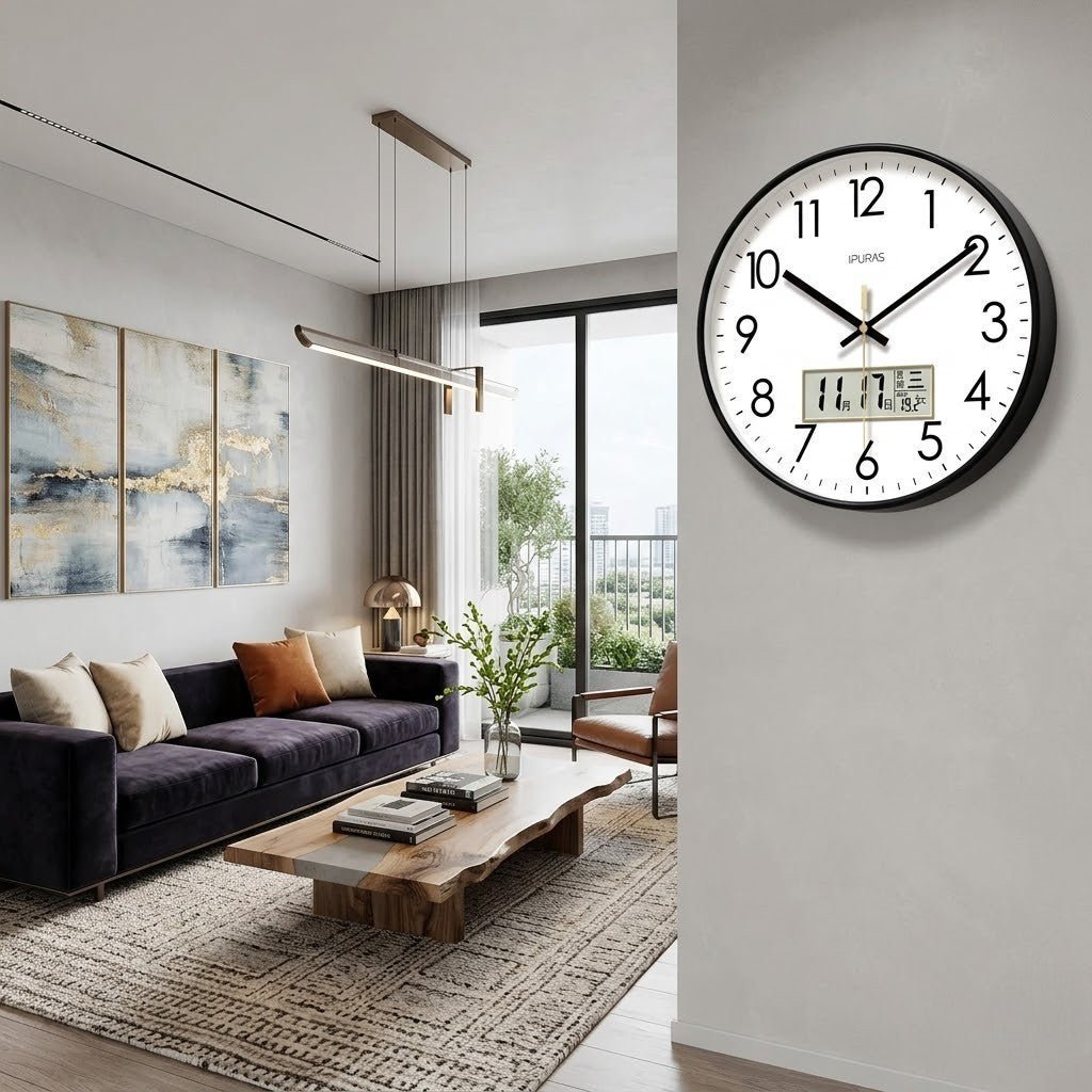 EcoDial Smart Wall Clock with Thermometer - Lattea Global
