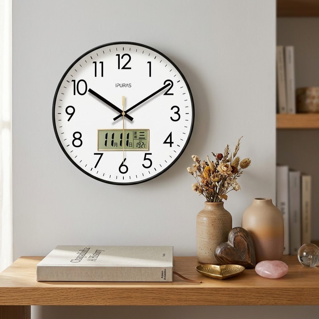 EcoDial Smart Wall Clock with Thermometer - Lattea Global
