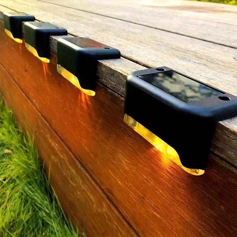EcoGlow Solar Fence Lights - 4 - Pack Weatherproof LED Outdoor Lighting - Lattea Global