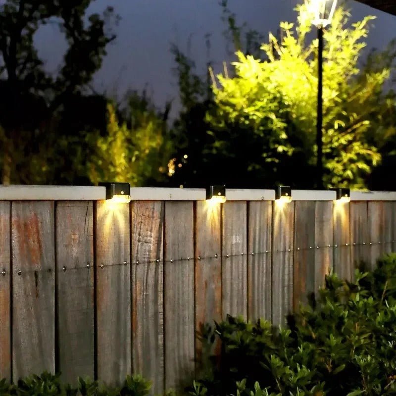 EcoGlow Solar Fence Lights - 4 - Pack Weatherproof LED Outdoor Lighting - Lattea Global