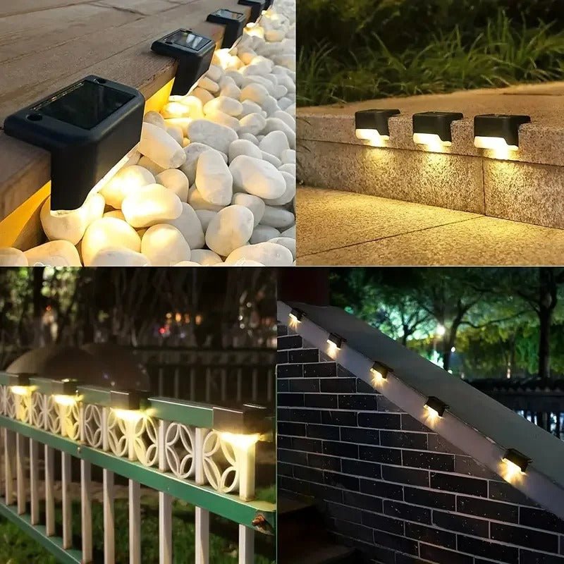 EcoGlow Solar Fence Lights - 4 - Pack Weatherproof LED Outdoor Lighting - Lattea Global