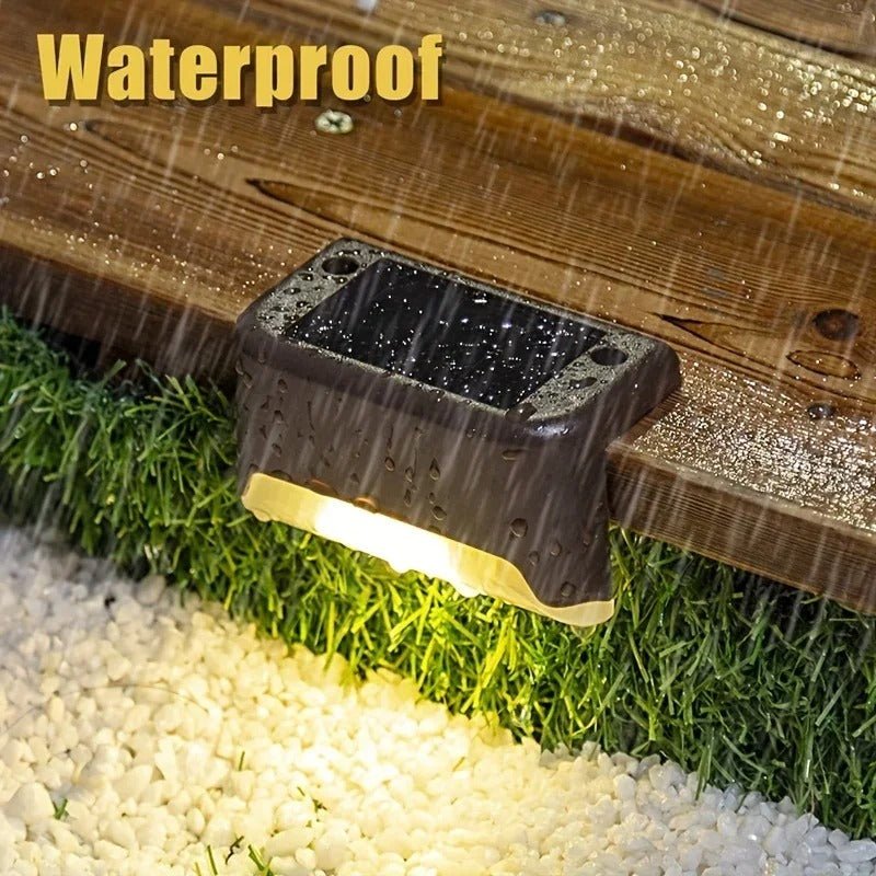 EcoGlow Solar Fence Lights - 4 - Pack Weatherproof LED Outdoor Lighting - Lattea Global