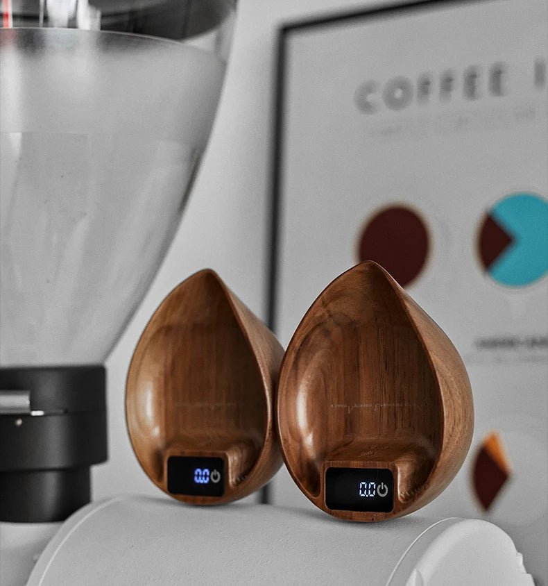 Electronic Wooden Coffee Scale - Leaf Design - Lattea Global