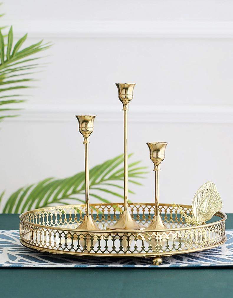 Elegant Classic Candle Holder – 3 Piece Set