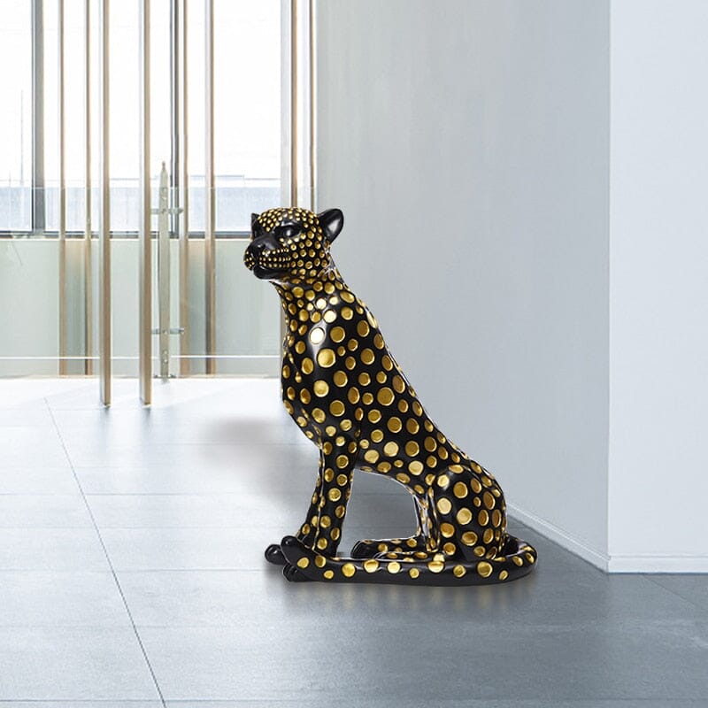 Elegant Leopard Sculpture - Lattea Global