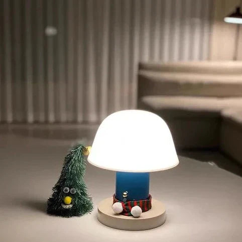 Tiny Mushroom Table Lamp with Frosted Glass Shade