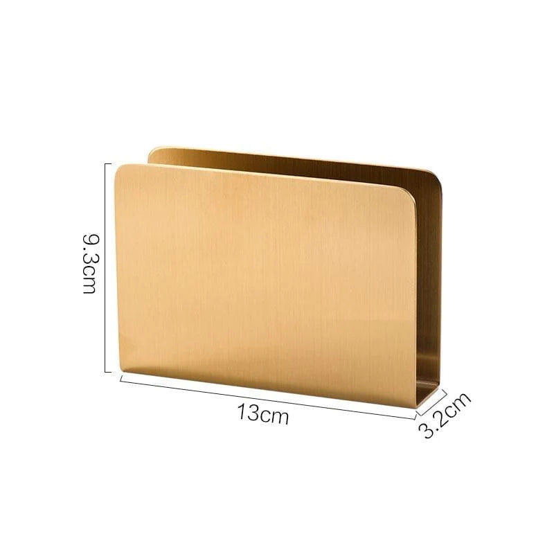 Elegant Golden Stainless Steel Napkin Holder