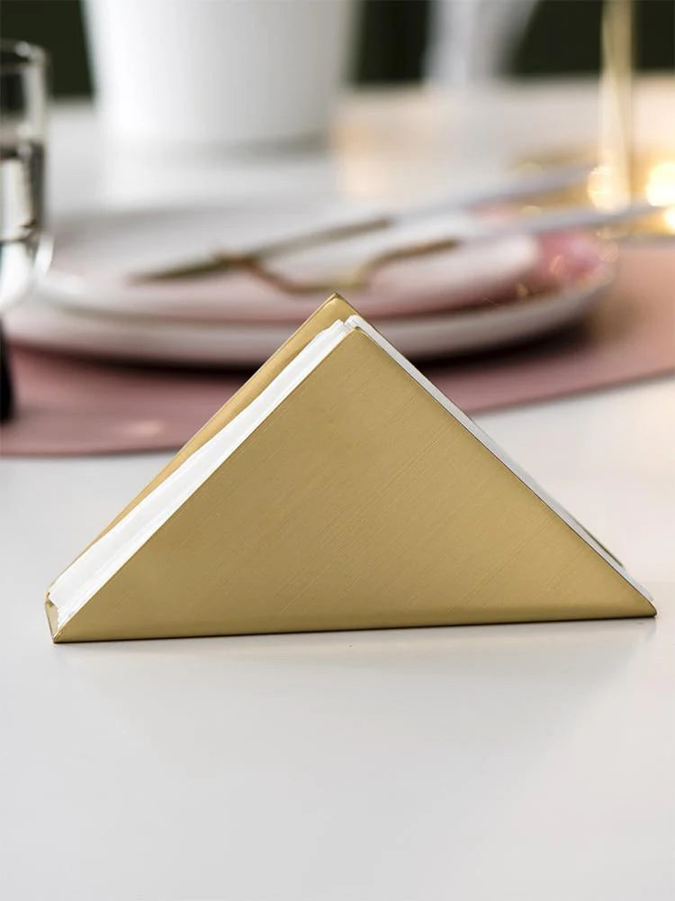 Elegant Golden Stainless Steel Napkin Holder