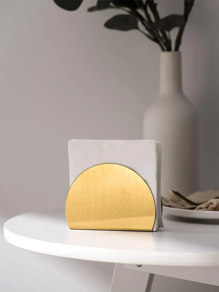 Elegant Golden Stainless Steel Napkin Holder