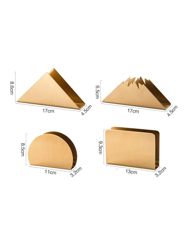 Elegant Golden Stainless Steel Napkin Holder