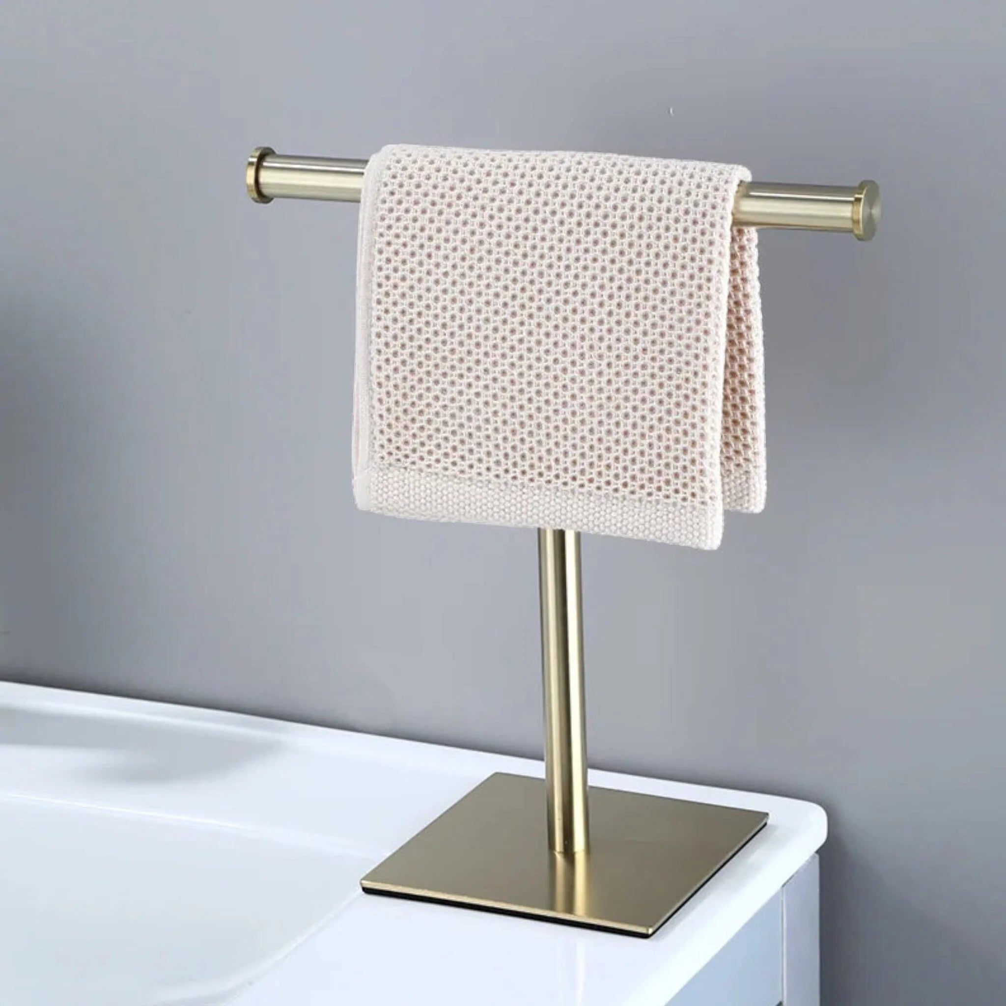 Freestanding Metal Hand Towel Rack for Bathroom