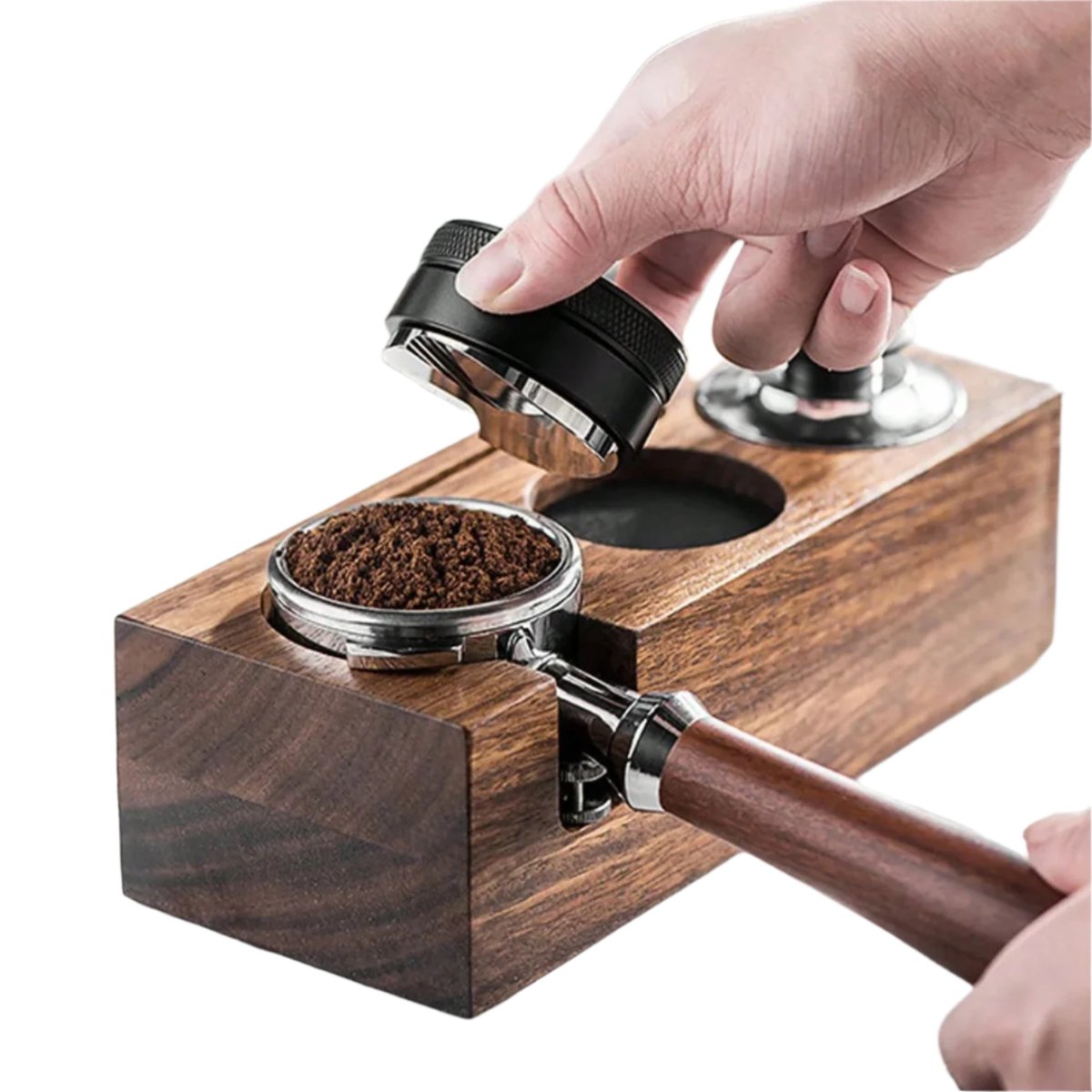 Espresso Tamping Station - Wooden Portafilter Holder - Lattea Global