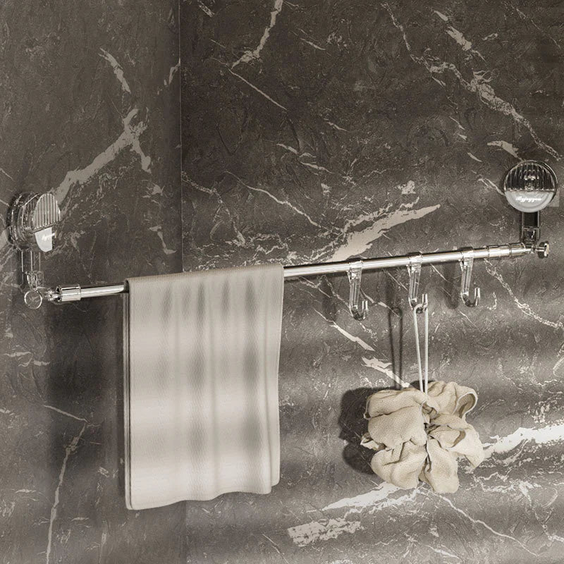 Extendable Suction Towel Rack with Hooks - Lattea Global