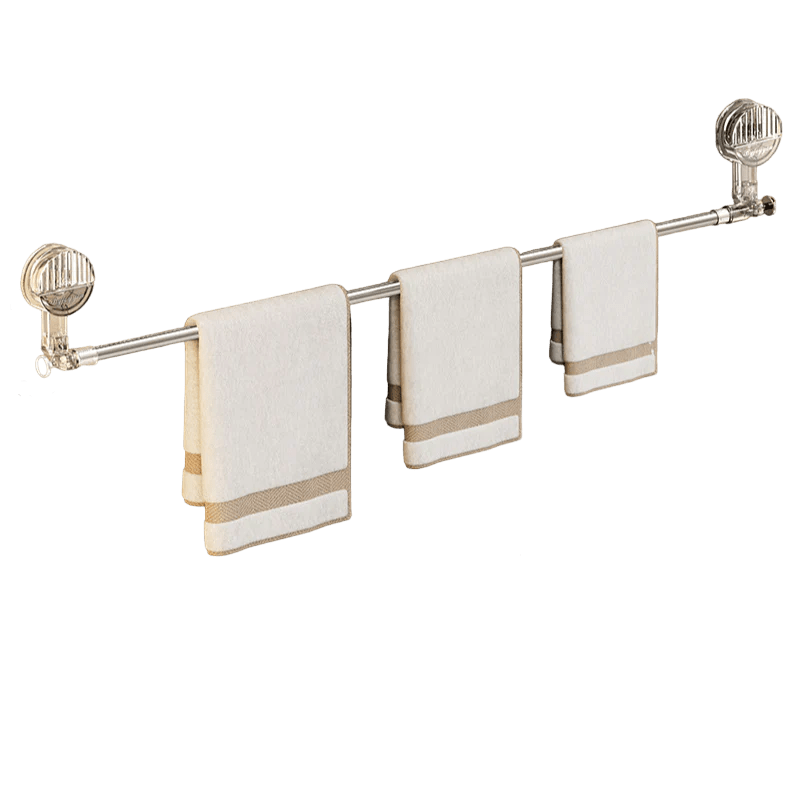 Extendable Suction Towel Rack with Hooks - Lattea Global