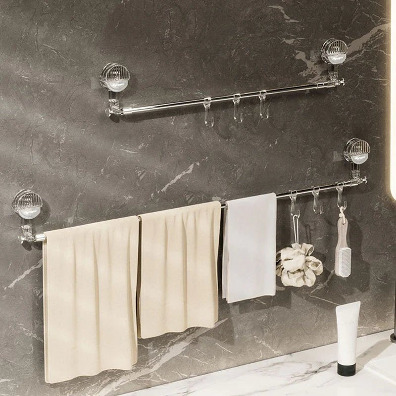 Extendable Suction Towel Rack with Hooks - Lattea Global