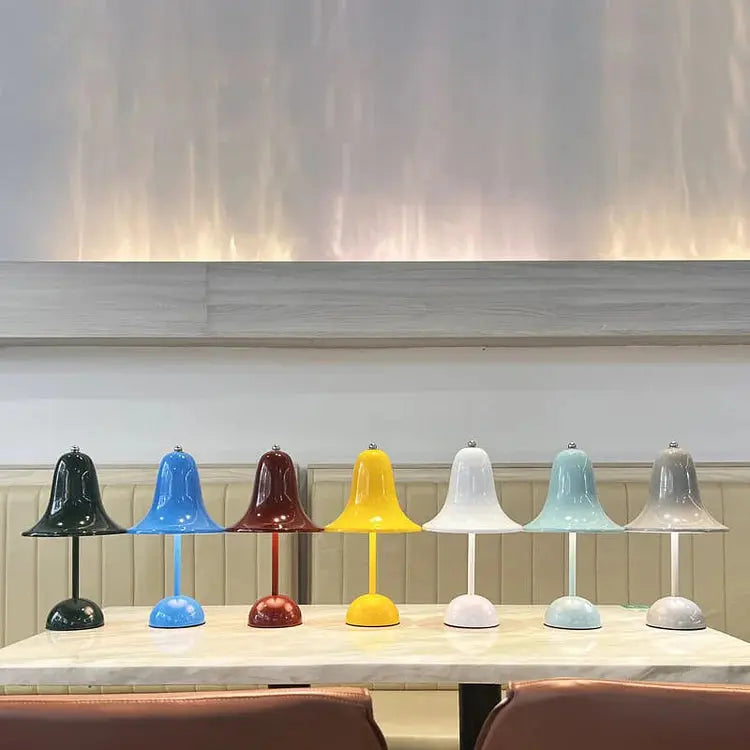 Bell-Shaped Table Lamp with Glossy Finish