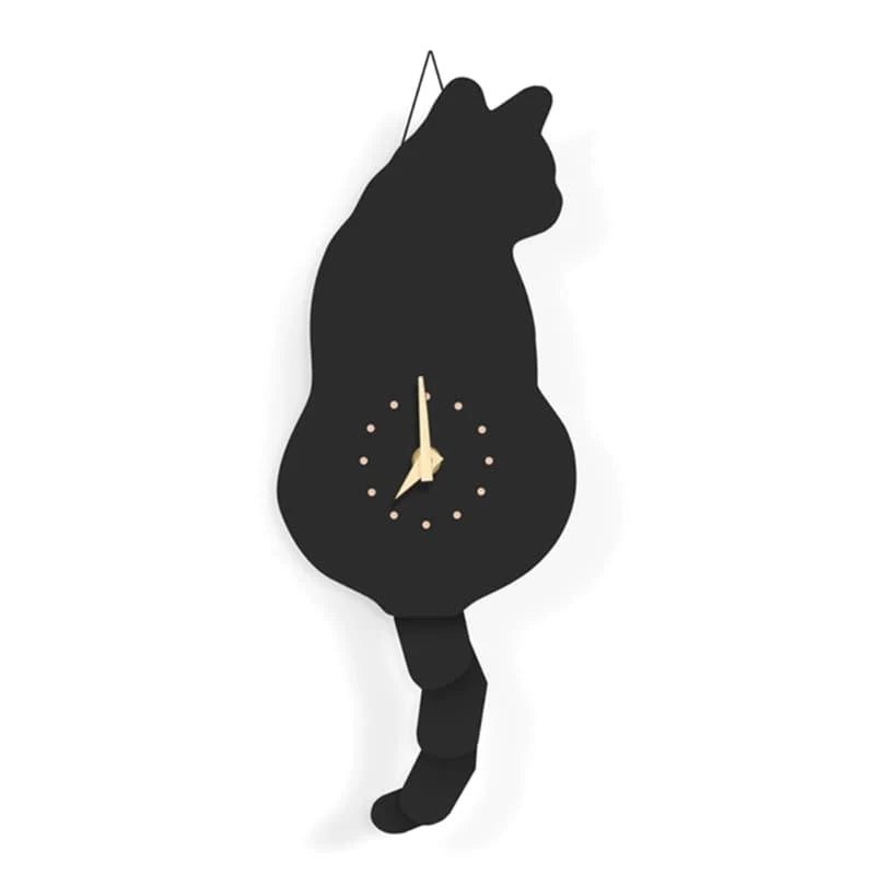 FelineTime - Cat Wagging Tail Wall Clock