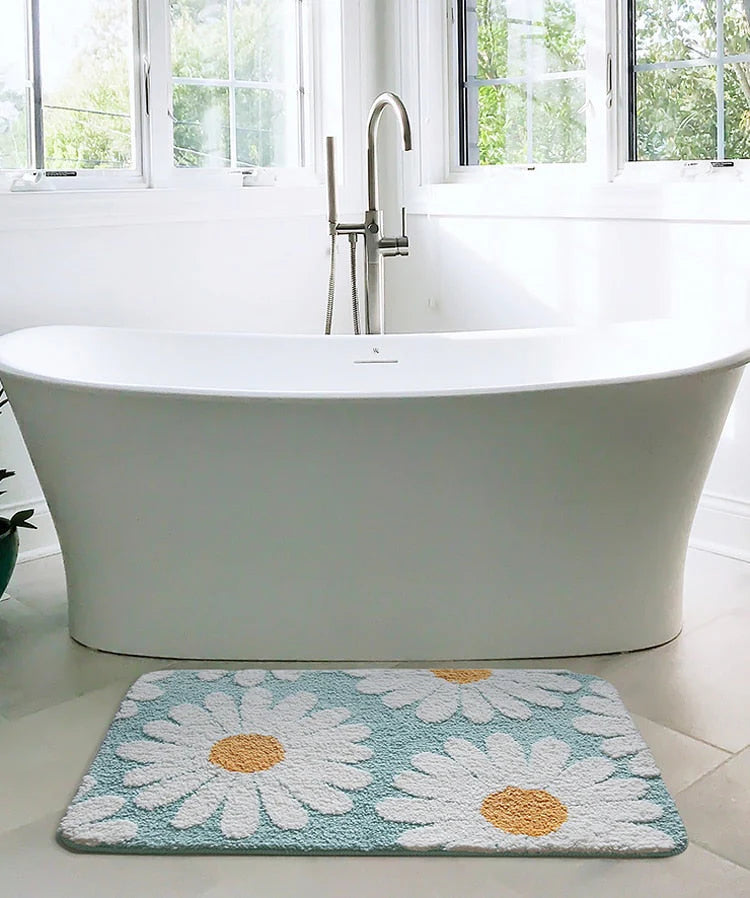 Floral Bath Mat – Soft & Quick-Dry Comfort