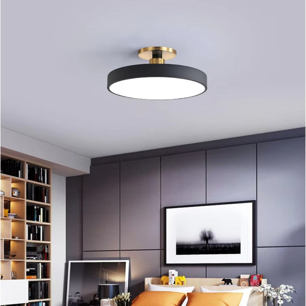 Flush Mount Ceiling Light Fixture with Nordic Round Design