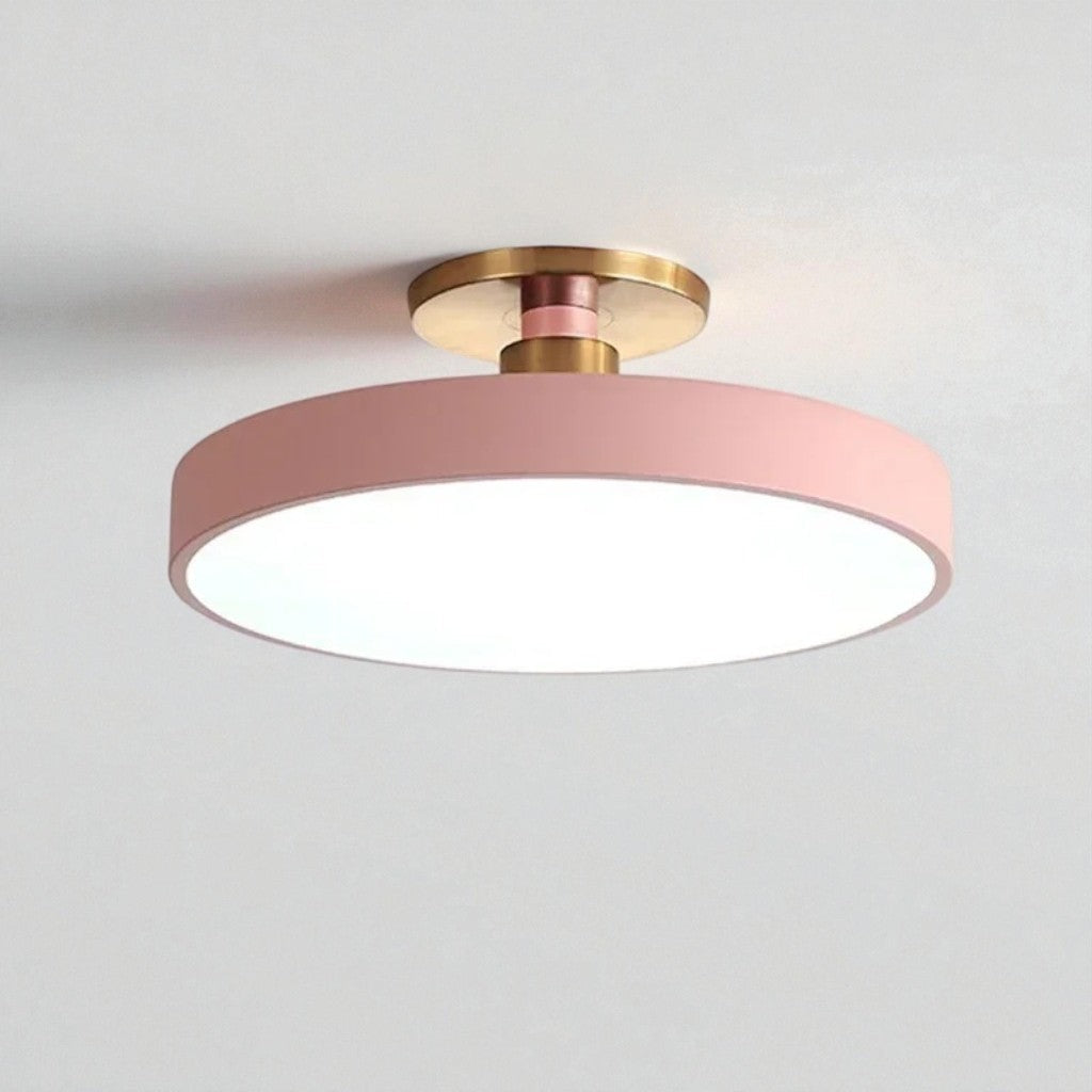 Flush Mount Ceiling Light Fixture with Nordic Round Design