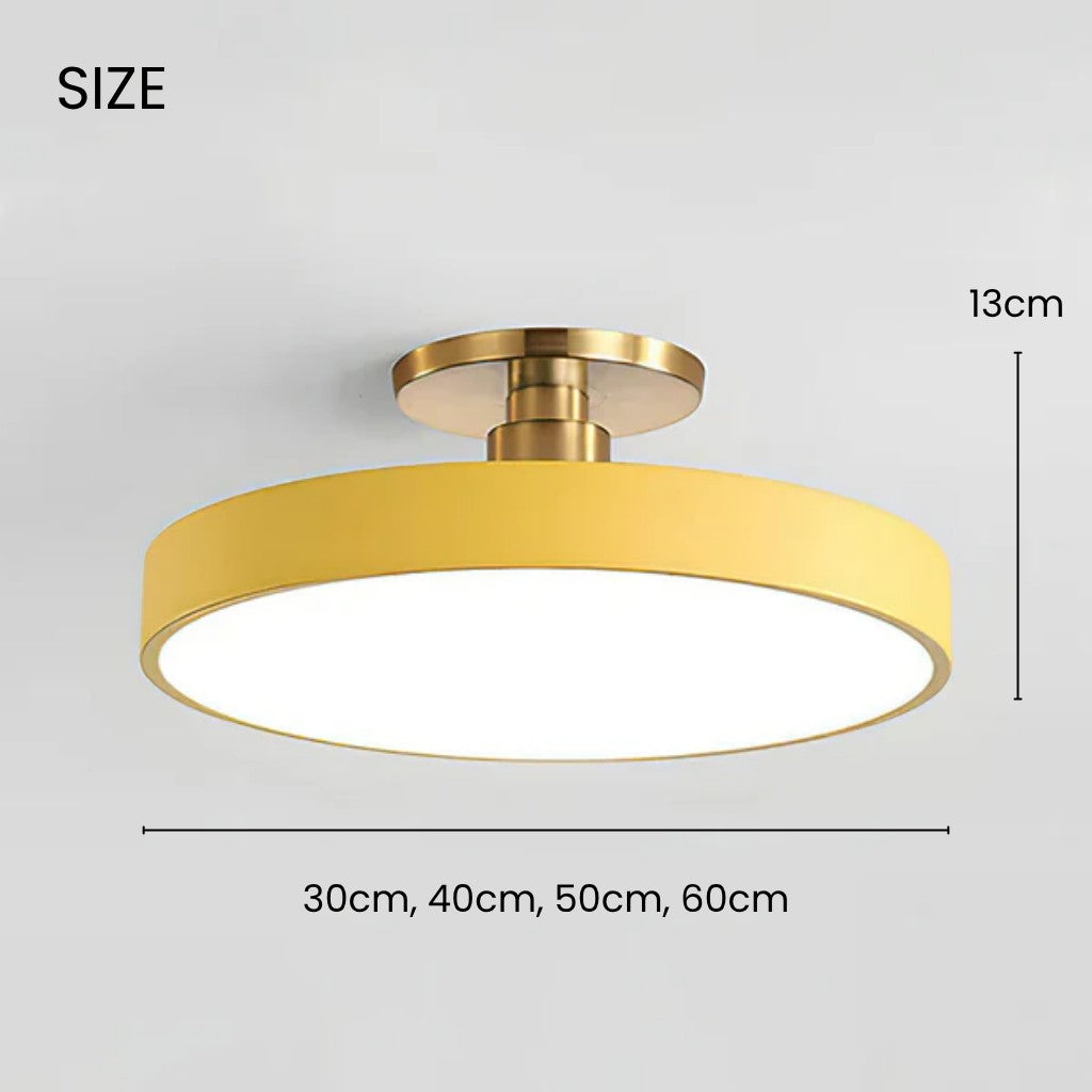 Flush Mount Ceiling Light Fixture with Nordic Round Design