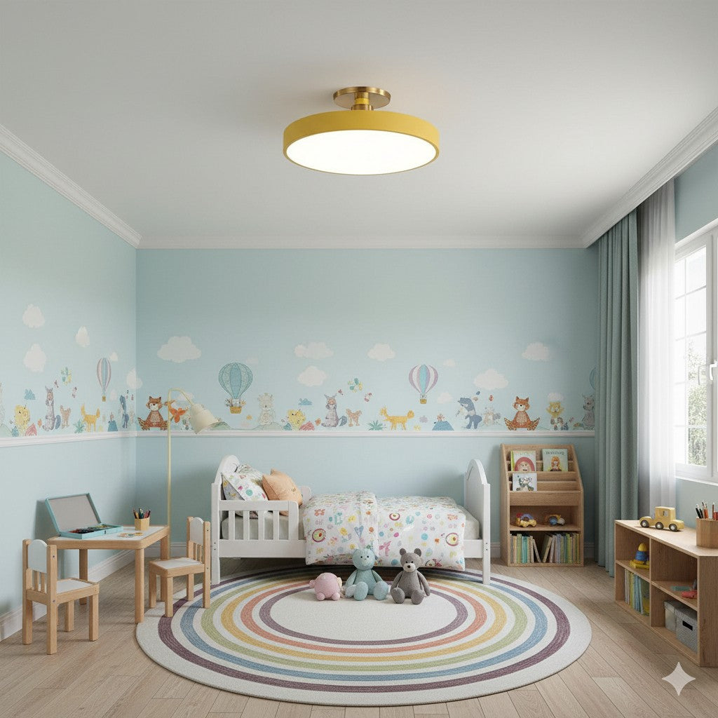 Flush Mount Ceiling Light Fixture with Nordic Round Design