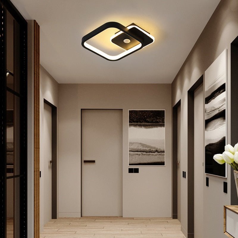 Flush Mount Square LED Ceiling Fixture with Motion Sensor - Lattea Global