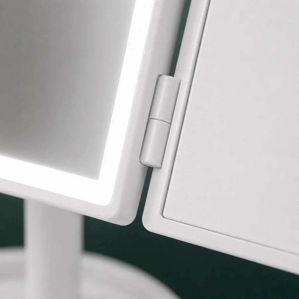 Foldable makeup magnifying mirror with led light 3 tone dimmable – view 11