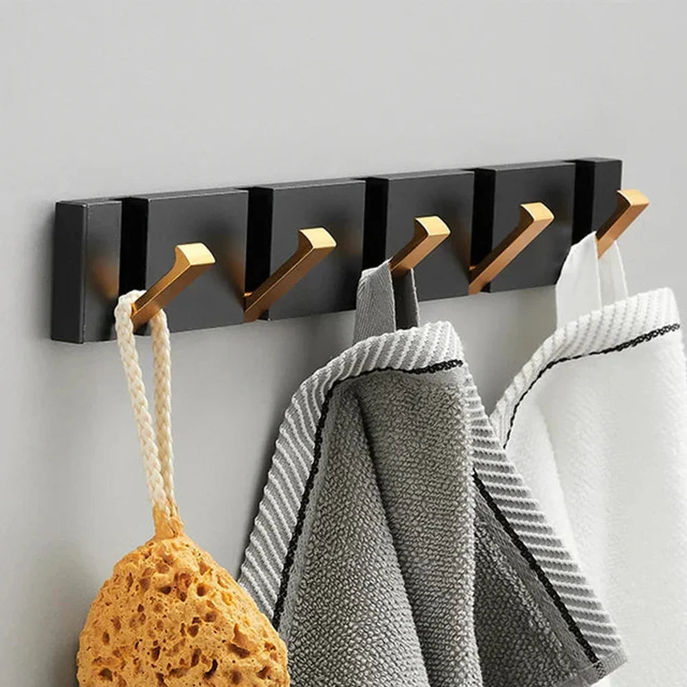 Foldable wall hook minimalist stainless steel 2 to 6 hooks
