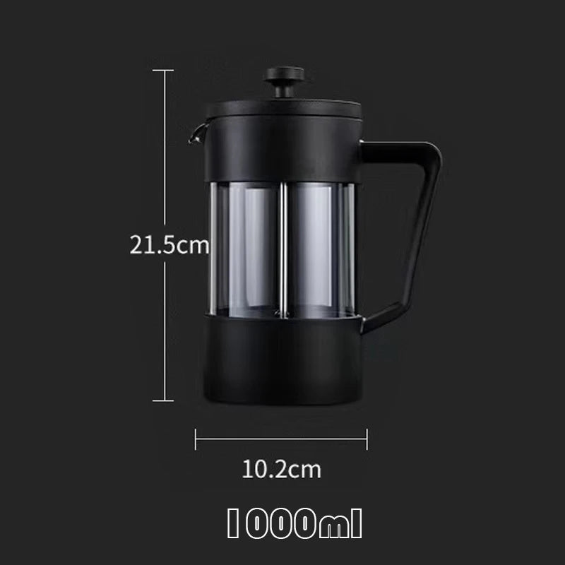 French Press Coffee Maker - Borosilicate Glass - Lattea Global