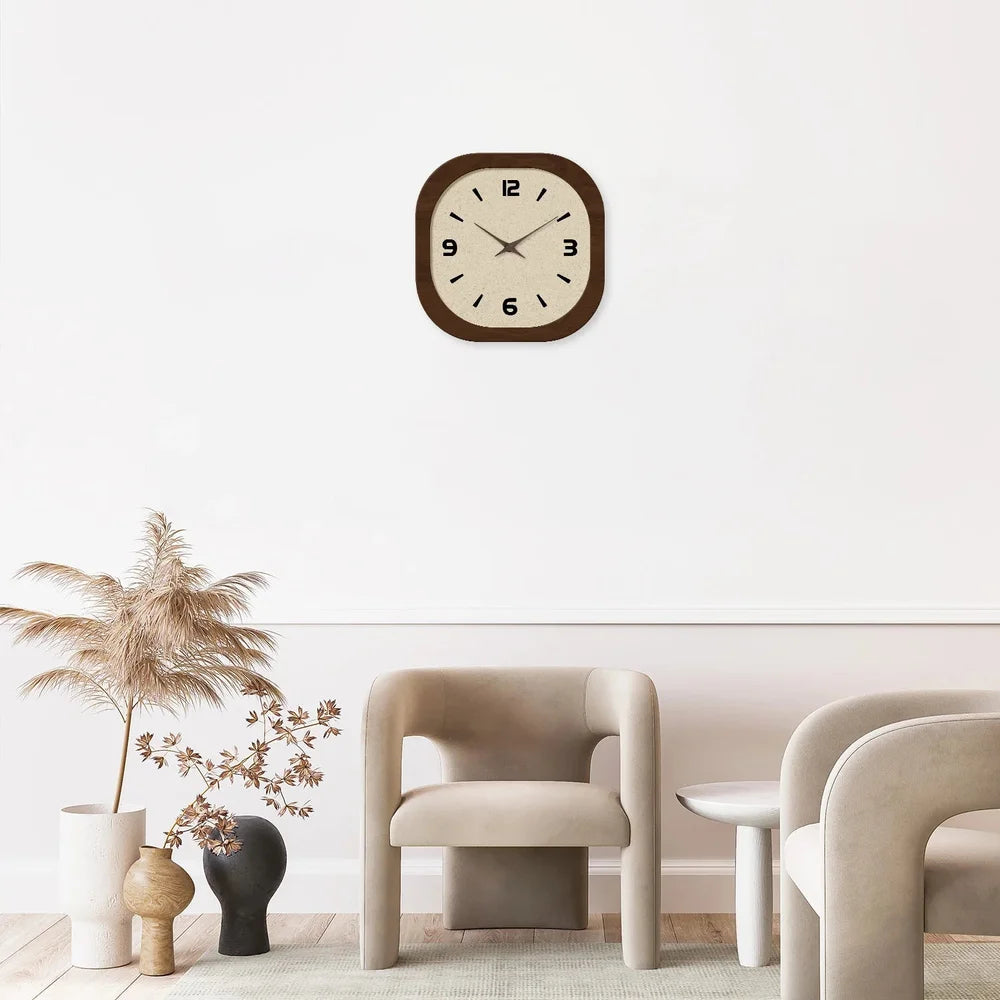 French vintage wooden style wall clock - large minimalist – view 10