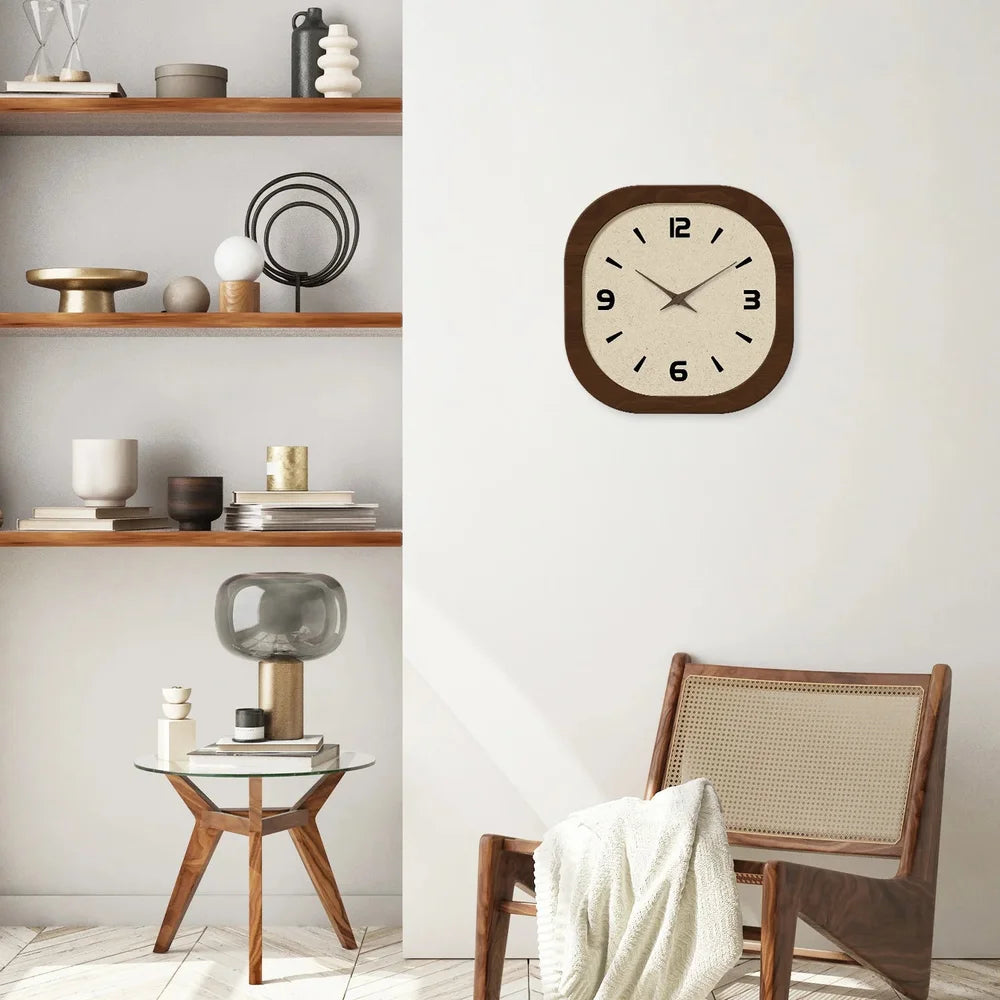 French vintage wooden style wall clock - large minimalist – view 11
