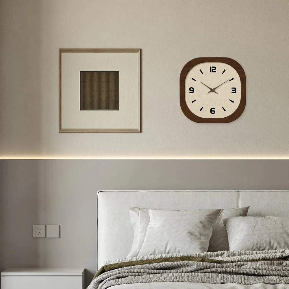 French vintage wooden style wall clock - large minimalist – view 12