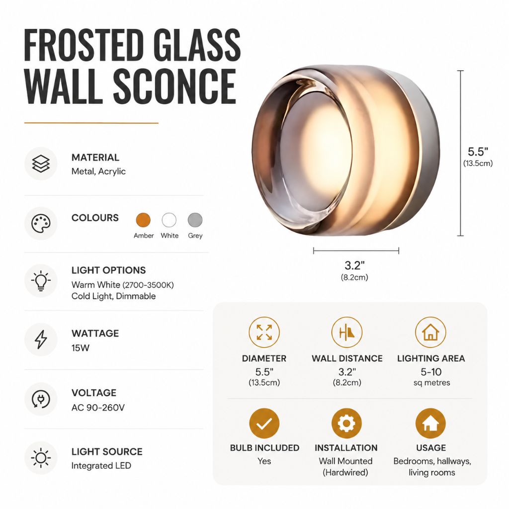 Frosted Glass Wall Sconce