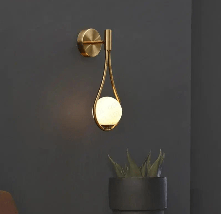 Glass Orb LED Wall Sconce - Lattea Global