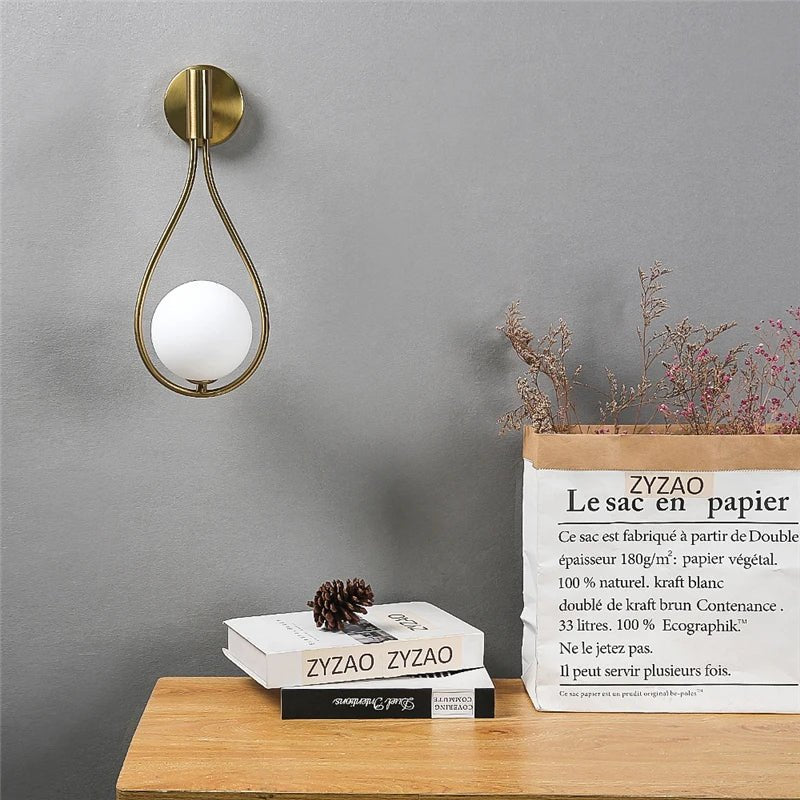 Glass Orb LED Wall Sconce - Lattea Global