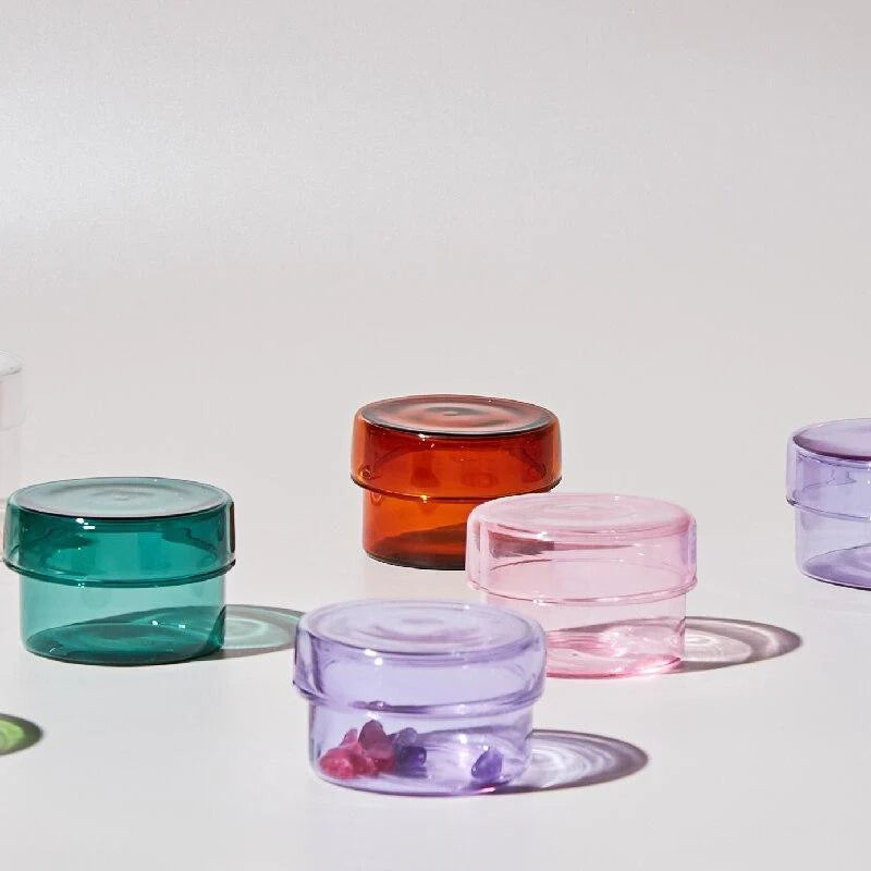 Glass Storage Jars with Lids for Organizing