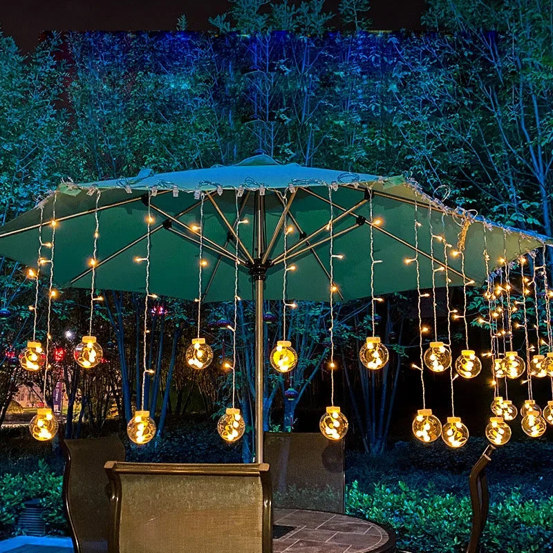 GlowSphere LED Waterproof Hanging Lights - Enchanting Outdoor String Lights