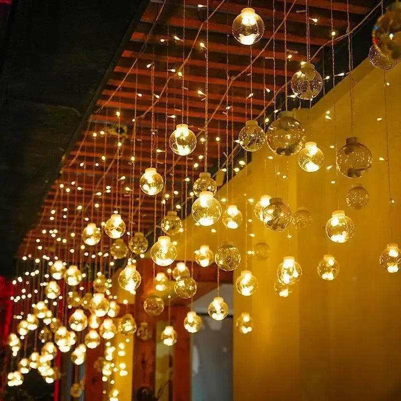 GlowSphere LED Waterproof Hanging Lights - Enchanting Outdoor String Lights