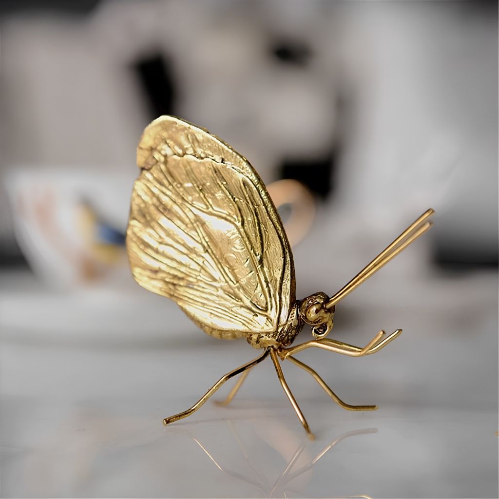 Gold-Finish Zinc Alloy Bug Sculpture